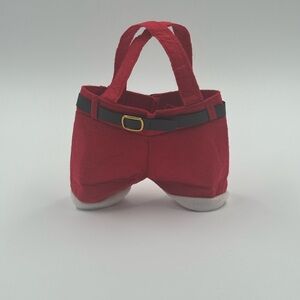 NWT Red Santa Shorts Wine Tote Bag - Holiday Gift Holder - Novelty Decor